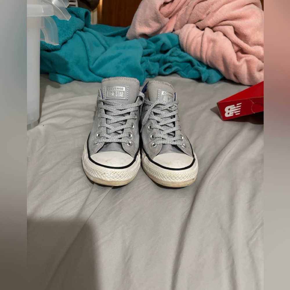 Women’s Grey / space themed converse